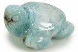 Polished Carved Larimar Sea Turtle - Dominican Republic #314963-2